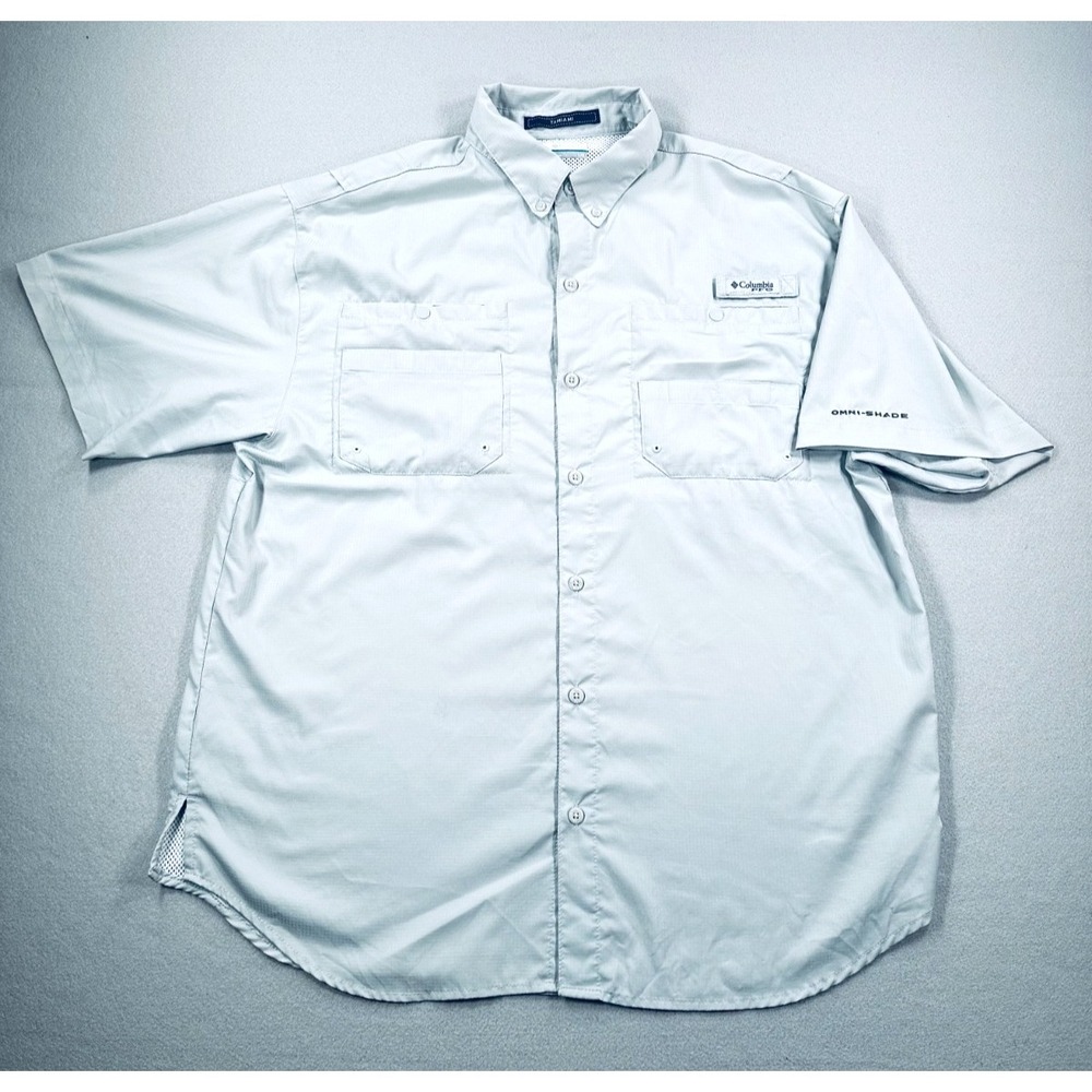 Columbia PFG Tamiami Omni Shade Fishing Shirt Men's Large Short Sleeve Vented